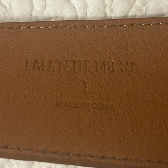 Lafayette 148 New York Two-Tone Black and Tan Belt, size Large main image 4